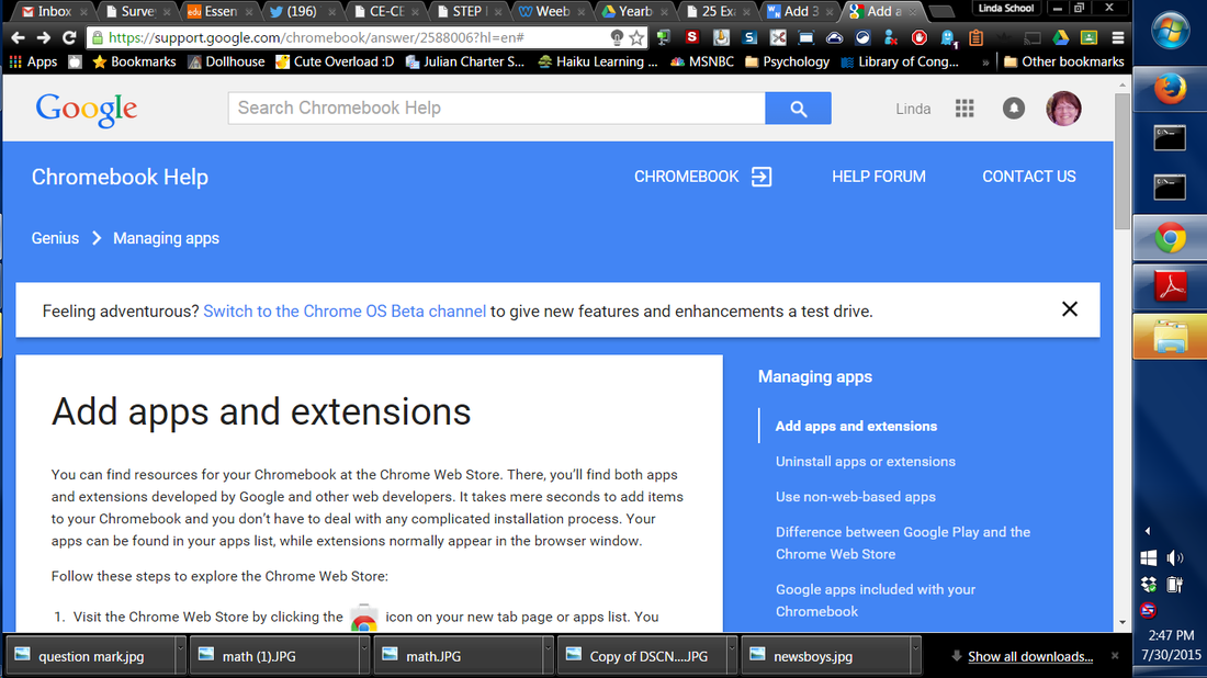 Google app and extension screencast